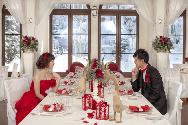 カラードレス｜赤｜クリスマス