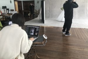 グランマニエのドレス撮影風景