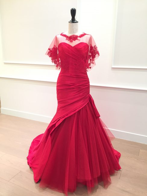 アレクサ｜赤｜カラードレス｜グランマニエのウエディングドレス