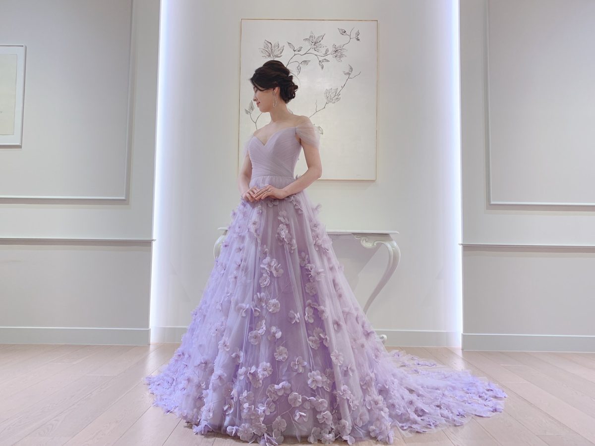 Juliette ジュリエット ロマンティックなラベンダーカラードレスが届きました グランマニエ東京銀座 札幌