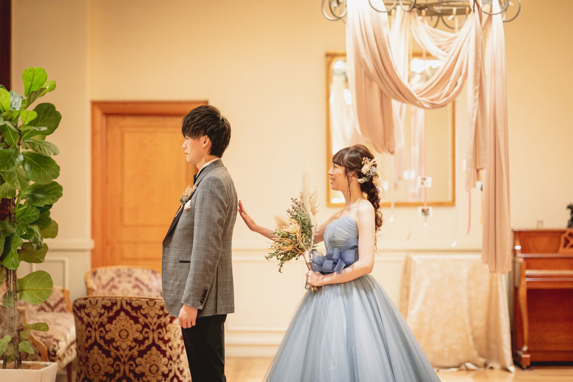 EUPHOLIA | ROSANNA PERRONE | granmanie | wedding dress | blue&gray | Yoshifumi&Nanami