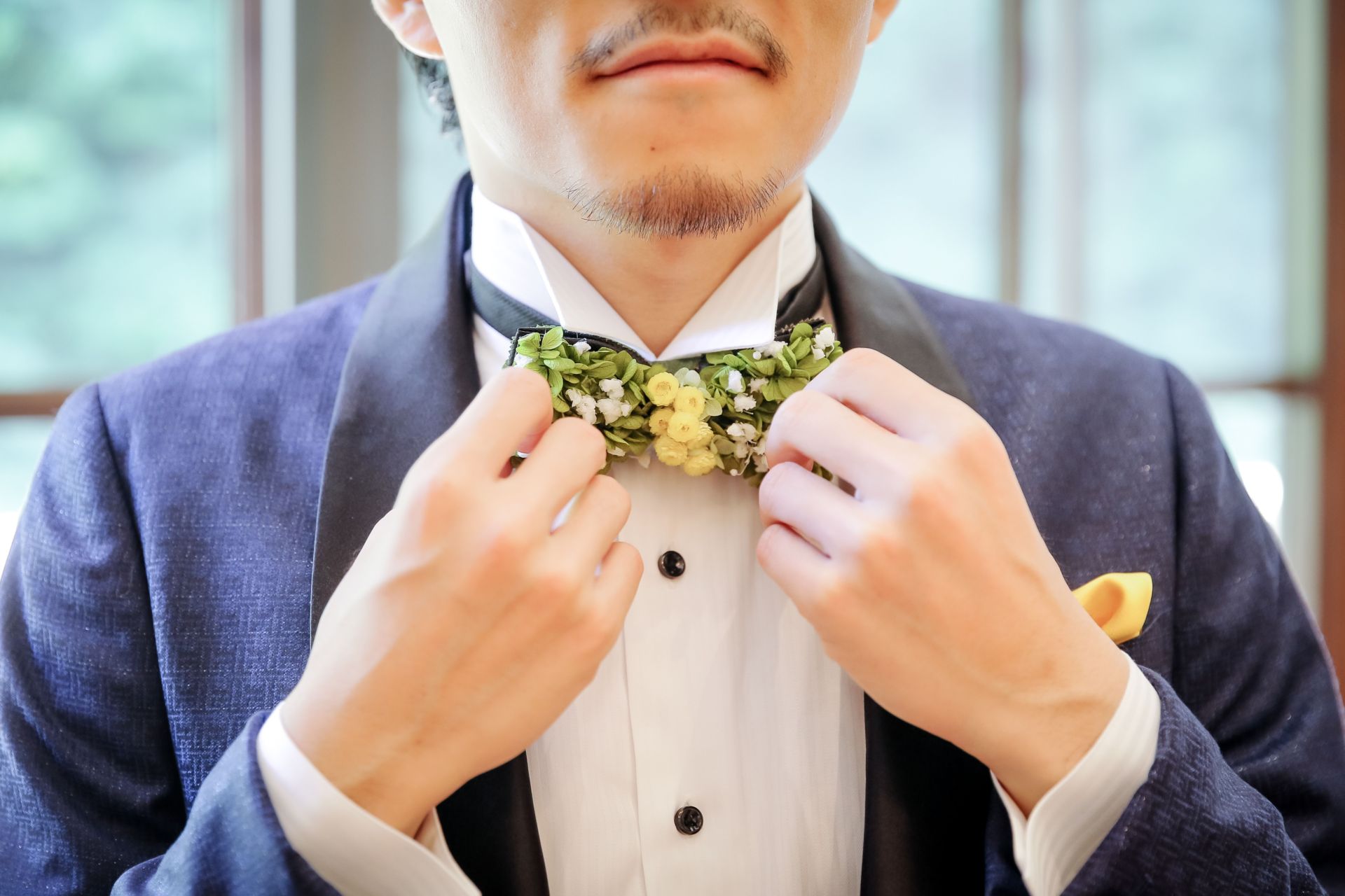 bow tie | flower | groom | granmanie