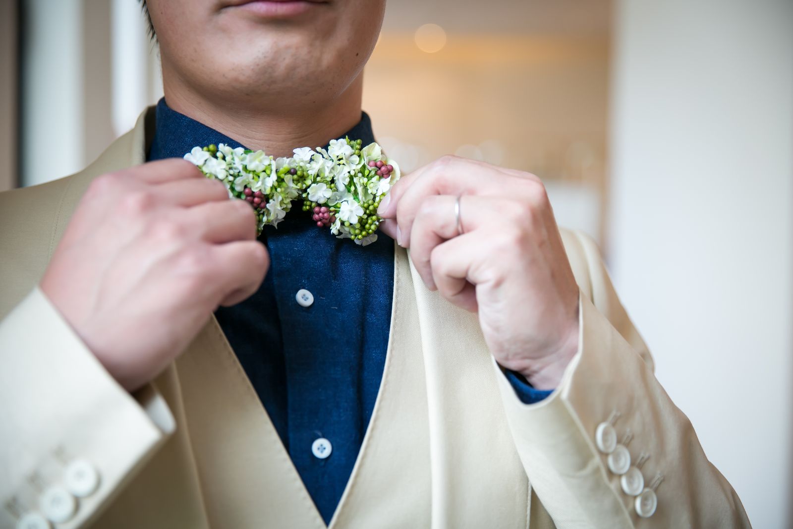 bow tie | flower | groom | granmanie